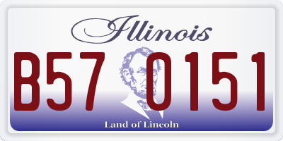 IL license plate B570151