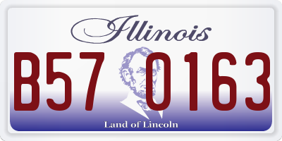 IL license plate B570163