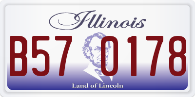 IL license plate B570178