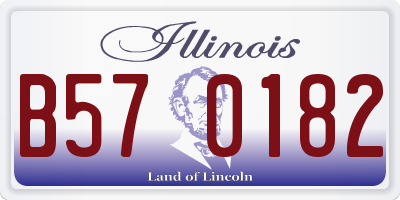 IL license plate B570182