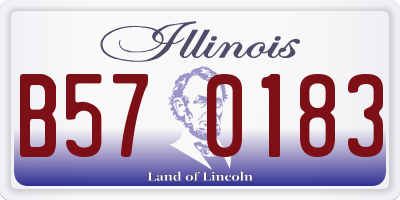 IL license plate B570183