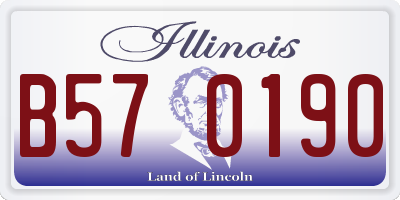 IL license plate B570190