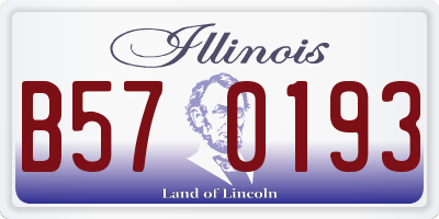 IL license plate B570193