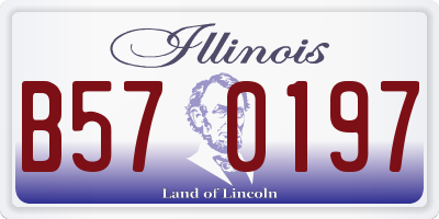 IL license plate B570197