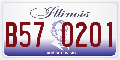 IL license plate B570201