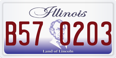 IL license plate B570203