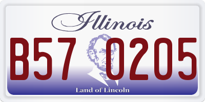 IL license plate B570205