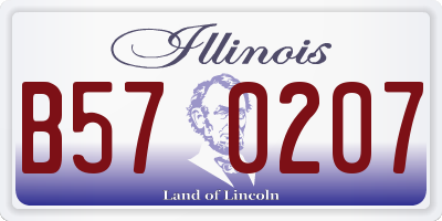 IL license plate B570207