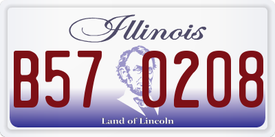 IL license plate B570208