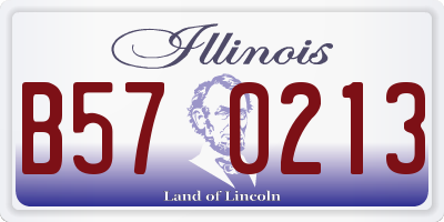 IL license plate B570213