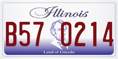 IL license plate B570214