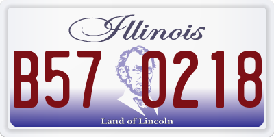 IL license plate B570218