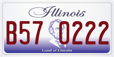 IL license plate B570222