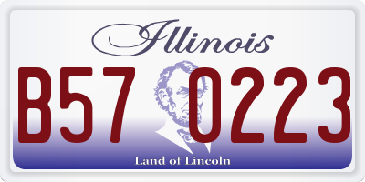 IL license plate B570223