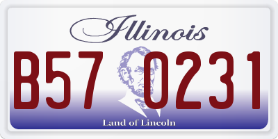 IL license plate B570231