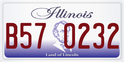 IL license plate B570232