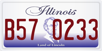 IL license plate B570233