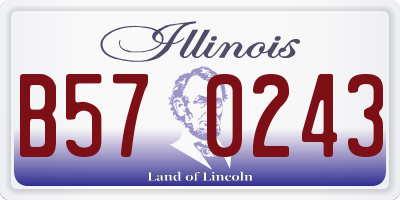 IL license plate B570243