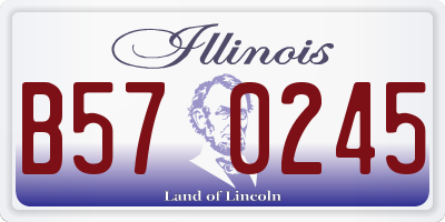 IL license plate B570245