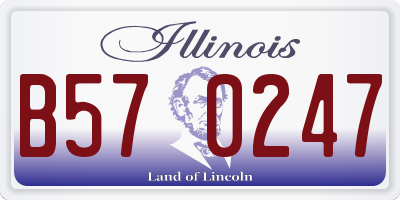 IL license plate B570247