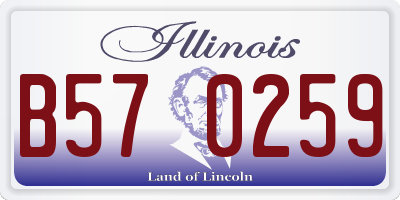 IL license plate B570259