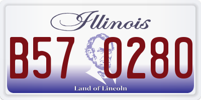 IL license plate B570280