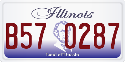 IL license plate B570287