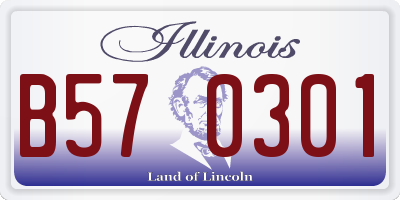IL license plate B570301