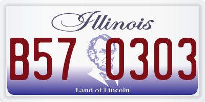 IL license plate B570303