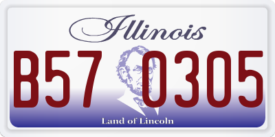 IL license plate B570305