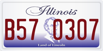 IL license plate B570307