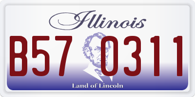 IL license plate B570311