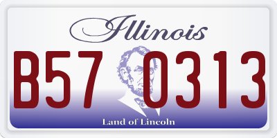 IL license plate B570313
