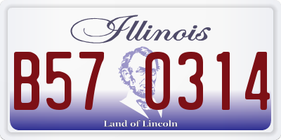 IL license plate B570314