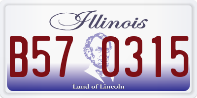 IL license plate B570315