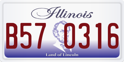 IL license plate B570316