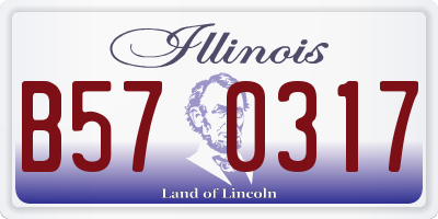 IL license plate B570317