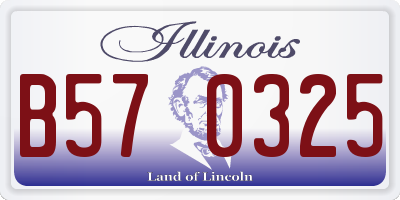 IL license plate B570325