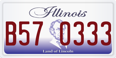 IL license plate B570333