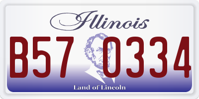 IL license plate B570334