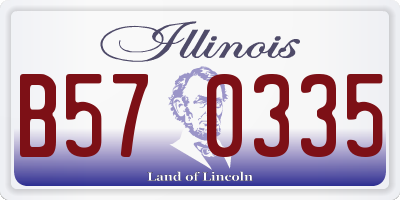 IL license plate B570335