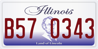 IL license plate B570343