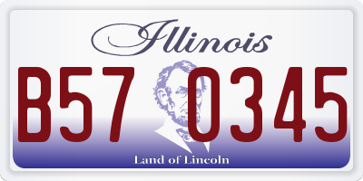 IL license plate B570345