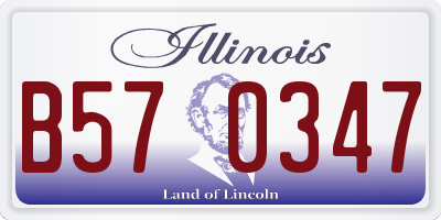 IL license plate B570347