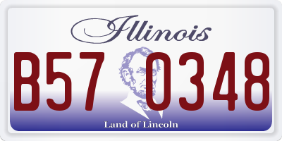 IL license plate B570348