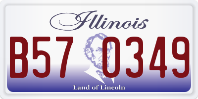IL license plate B570349