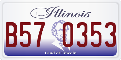 IL license plate B570353