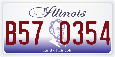 IL license plate B570354
