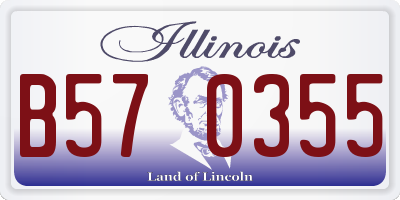 IL license plate B570355