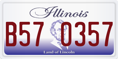 IL license plate B570357